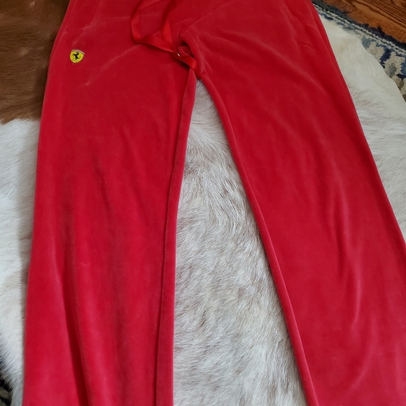 Puma Ferrari Velour Tracksuit Size S 